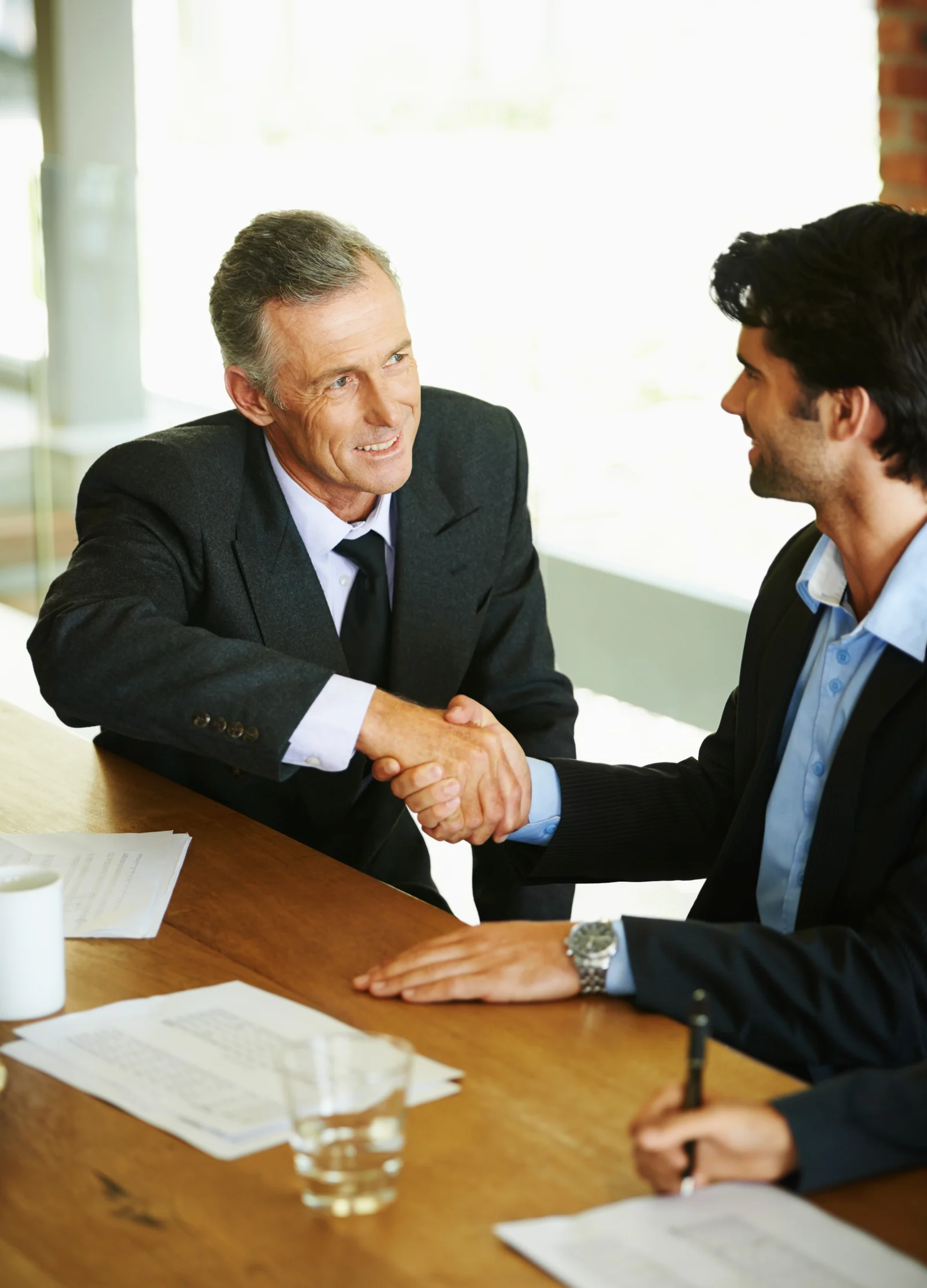 Commercial lender meeting with client